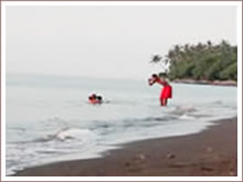 Swimming in the Bali Sea